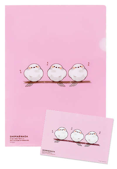 シマエナガ ポストカード付 A4クリアファイル Good Friends